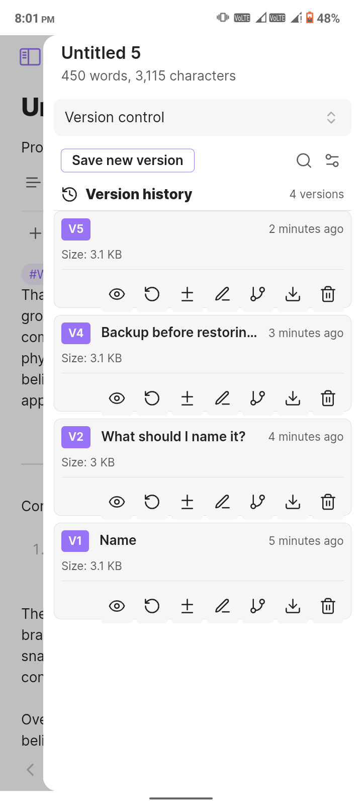 Card View in Light Mode