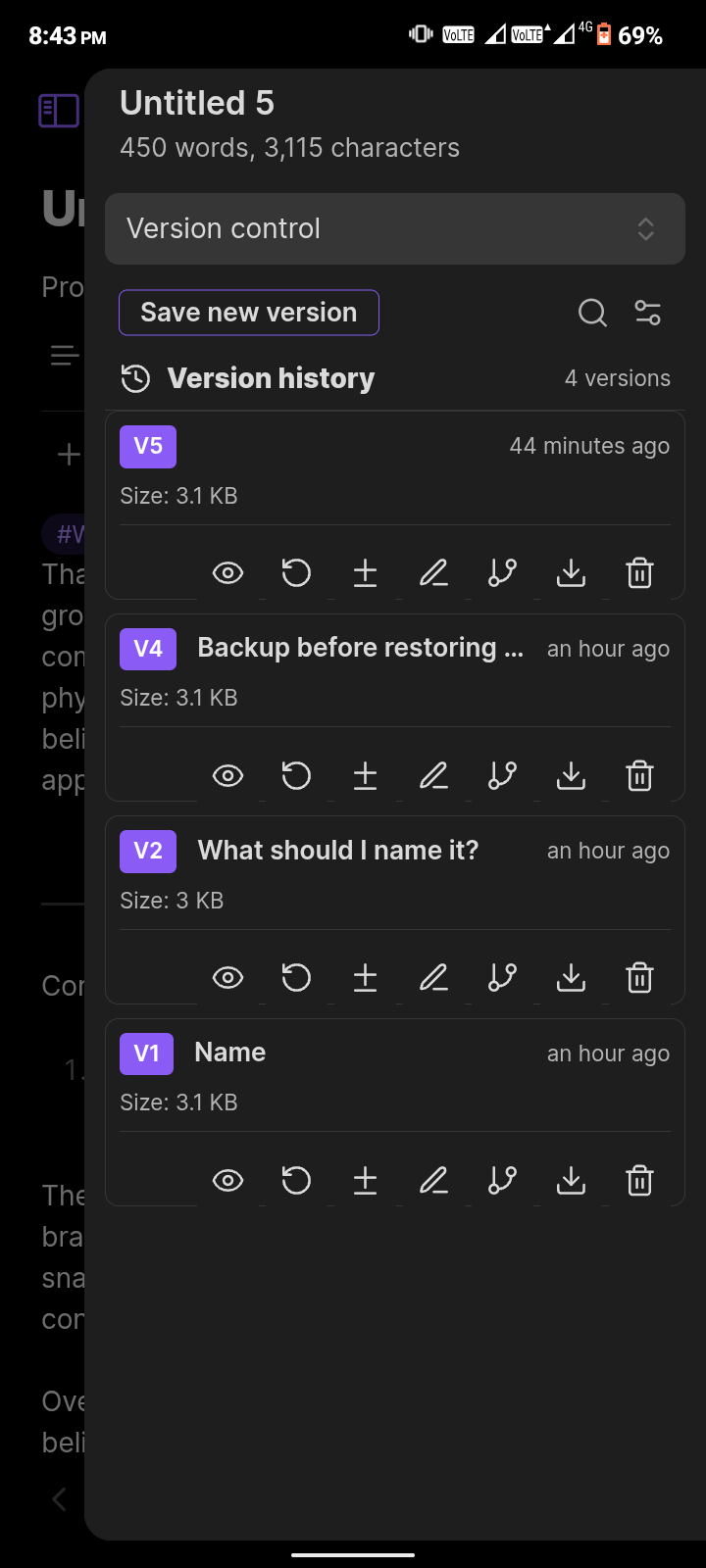 Card View in Dark Mode