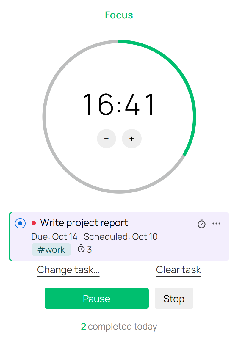 Pomodoro timer