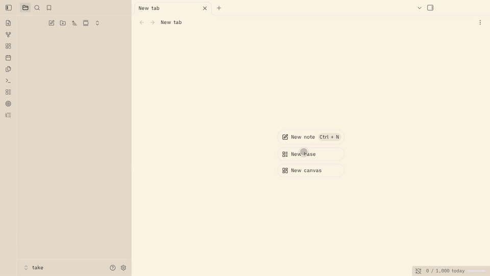 The setup: pick what you write and a starting point, review every note, folder and setting it will create, then create them. It ends on the home note.