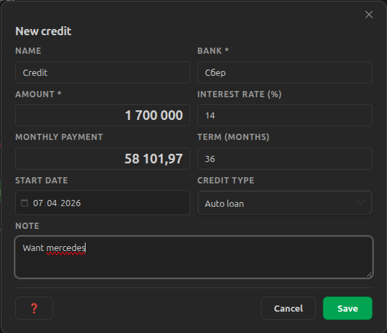 Add credit