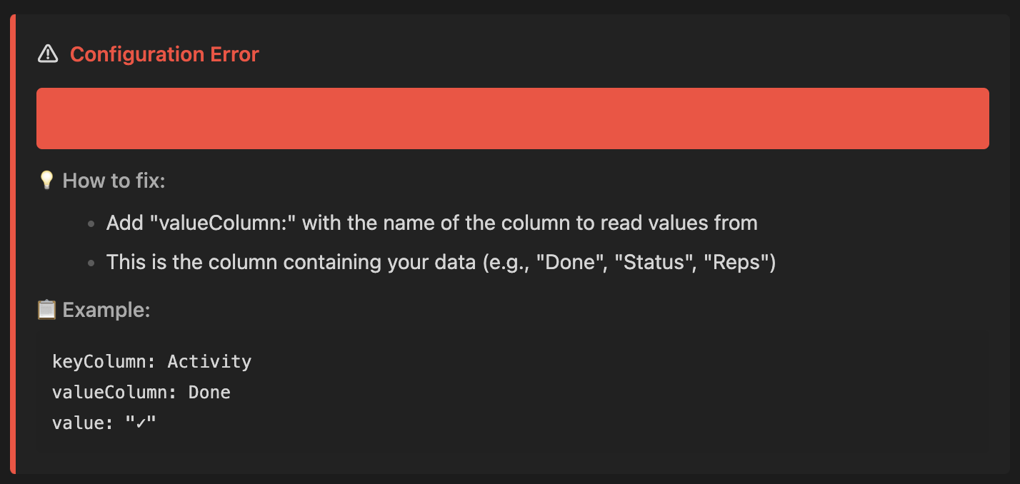 Error Guidance Example