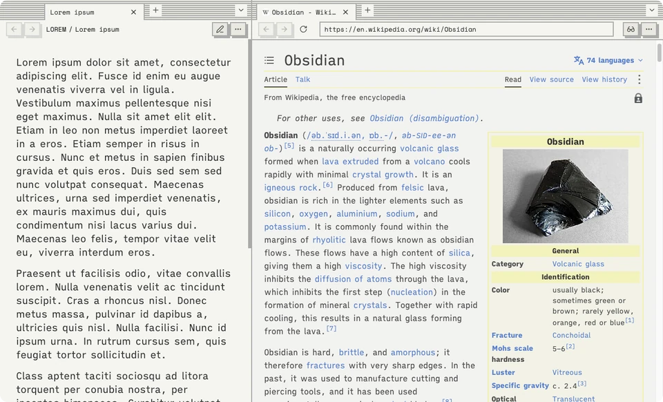 The article in Aubade's off-white and its iA Writer Quattro font.
