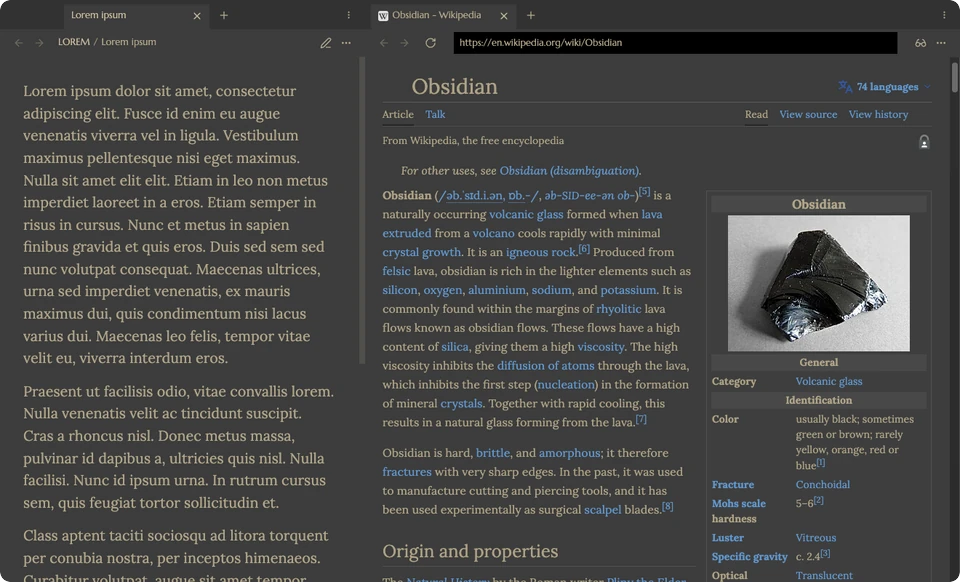 The article in Brutalist's dark gray and its Lora serif font.