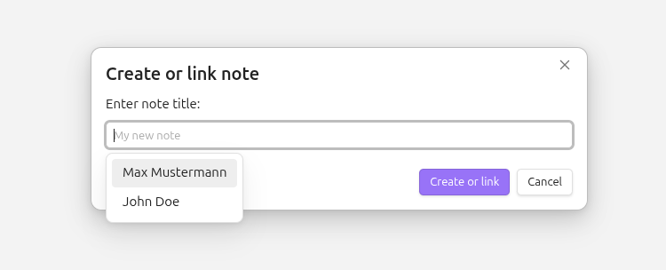 Enter Title Modal