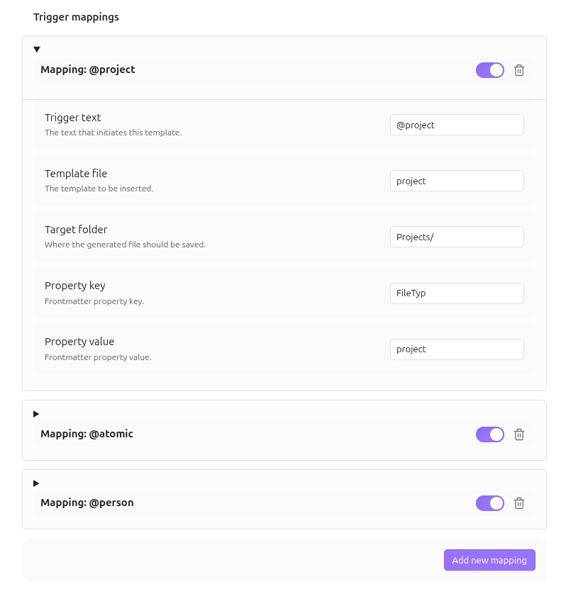Settings Page