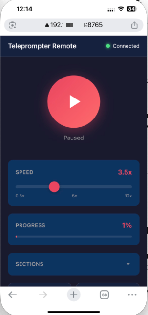 Mobile remote interface