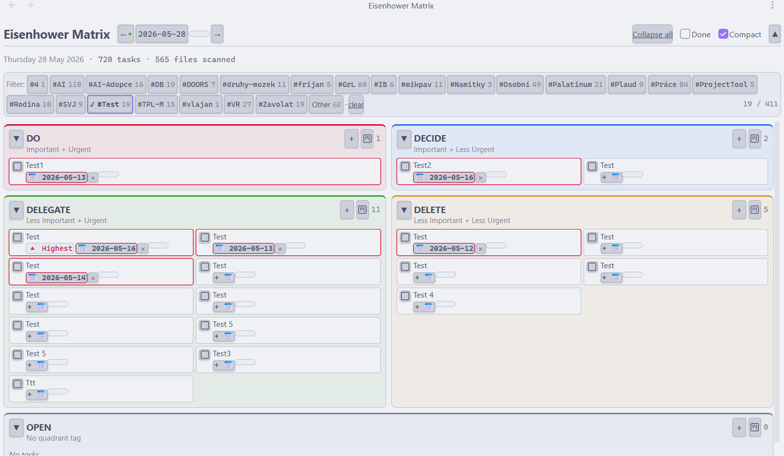 Light theme — grid view