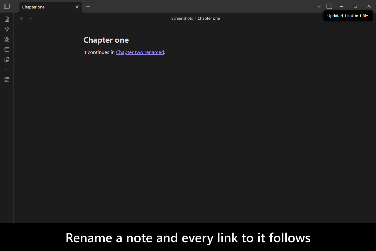 Rename a note and every link to it follows