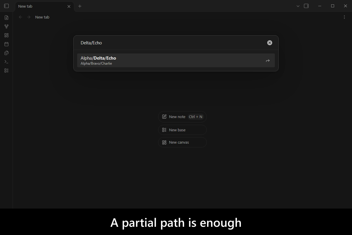 A partial path is enough