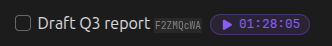 Task identifier, Reduced visibility mode