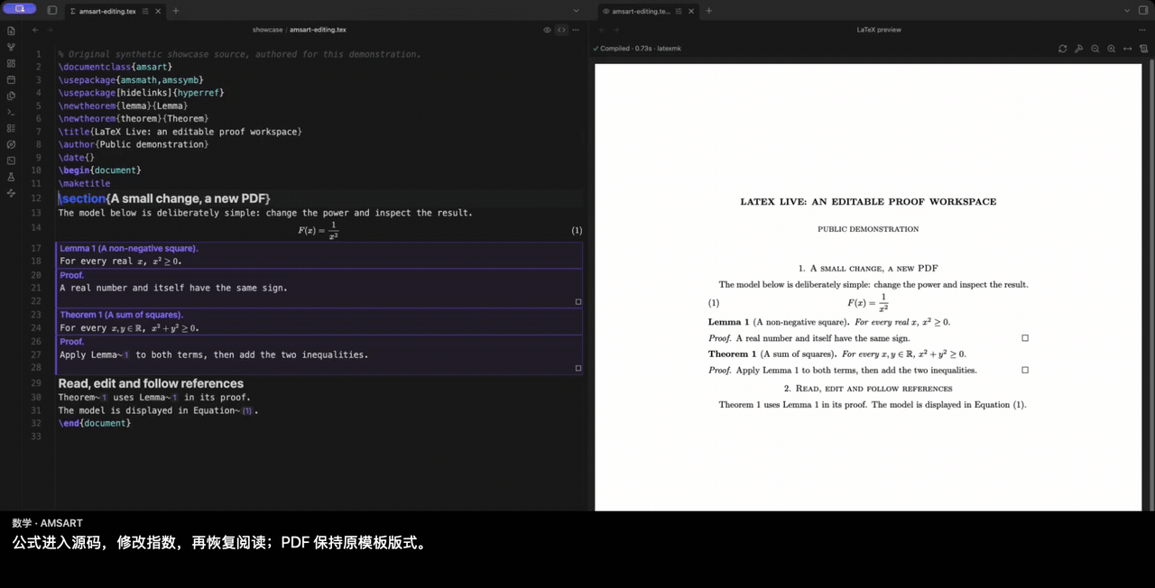 在 AMS 与 IEEE 模板里实际修改公式