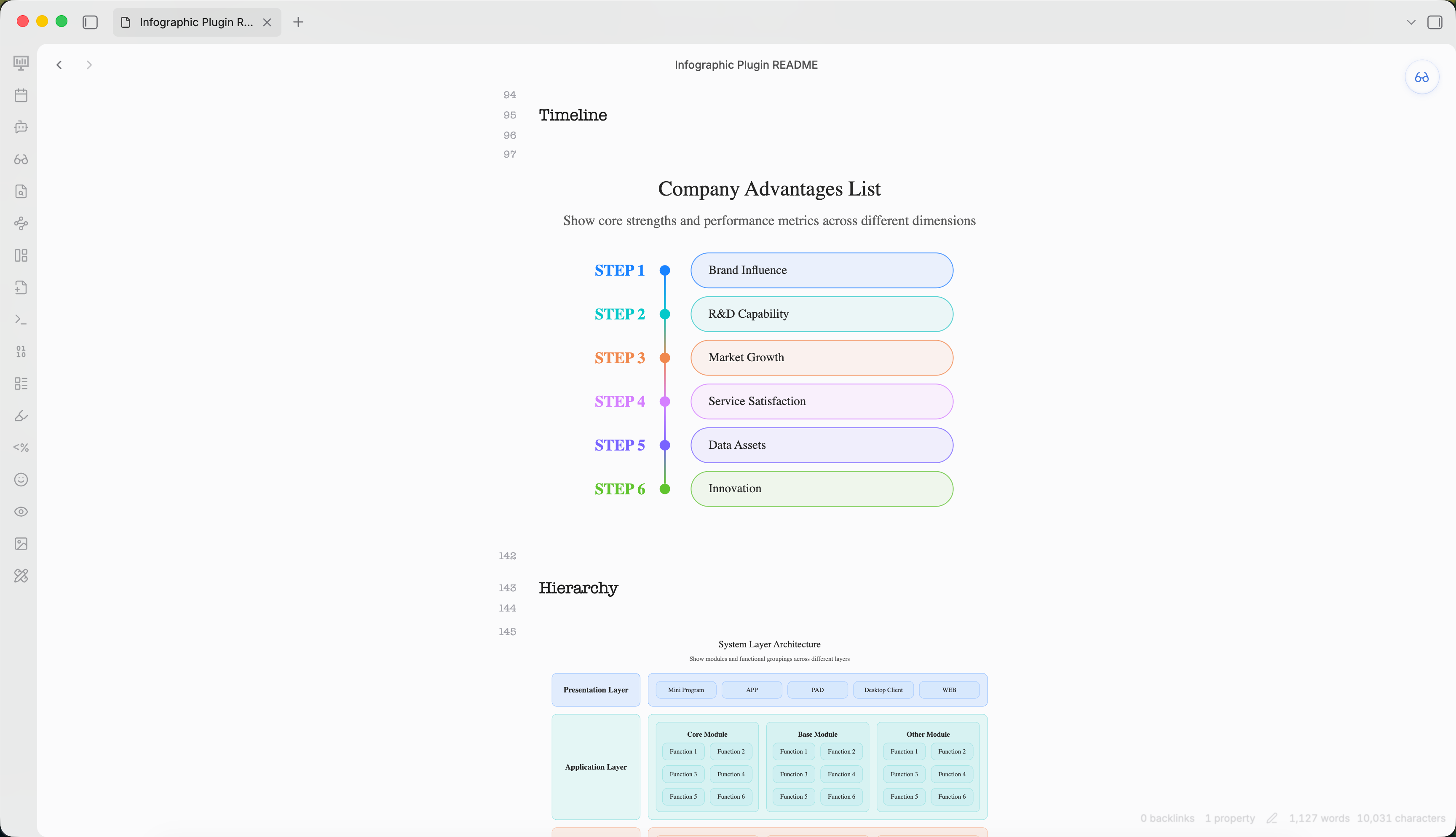 Obsidian Infographic Plugin Screenshot