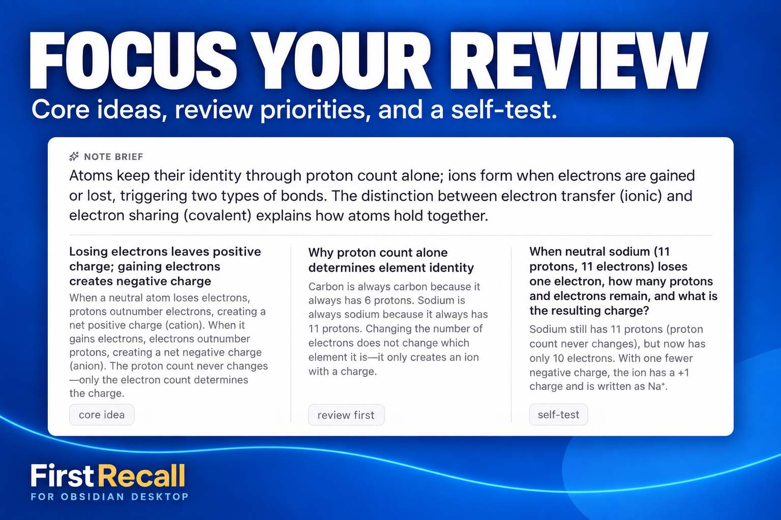 Focus your review with a Note Brief