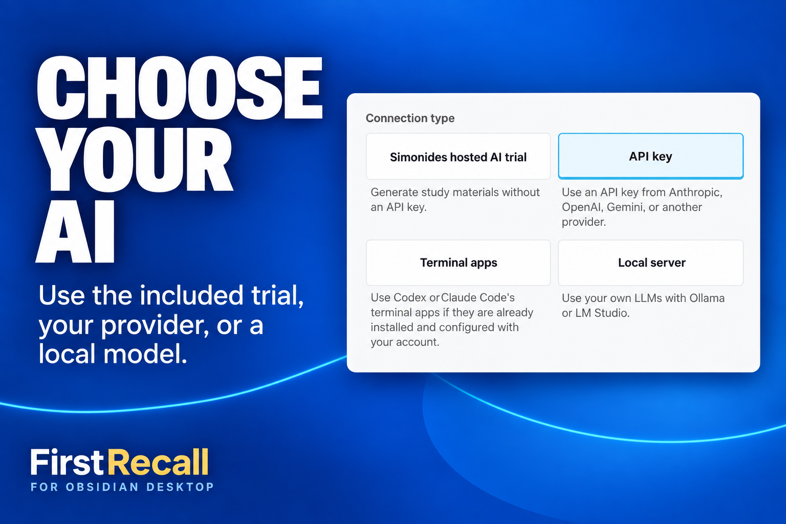 Choose your AI provider
