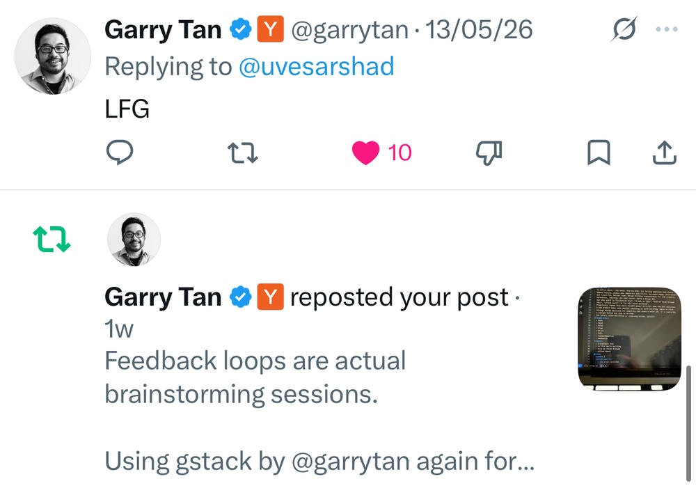 Garry Tan repost